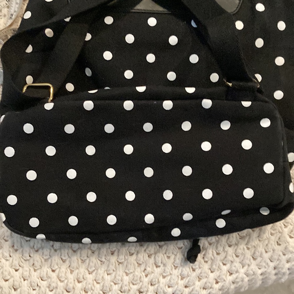 MINT Authentic Tommy  Hilfiger Backpack LARGE Black with White Polka Dots NWOT - Picture 8 of 16